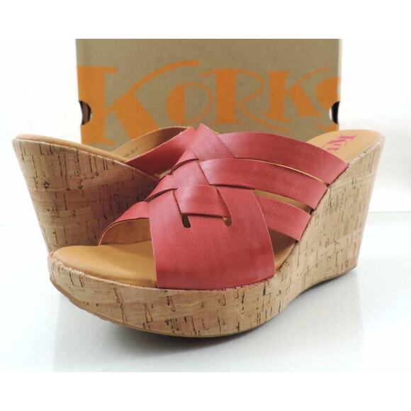 Korks By Kork-Ease Katrice Slide Platform Wedge Sandal Comfort Pink Size 10 - Picture 3 of 10